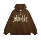 Premium Khaki Color Zipper Hoodie for Men’s and Women’s