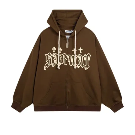 Premium Khaki Color Zipper Hoodie for Men’s and Women’s