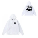 Premium Printed Logo White Hoodie for Men’s