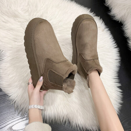 Snow Boot Winter New Cotton Women's Khaki Color Shoes