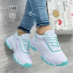 Spring Cross-Border Foreign Trade Single Woven Casual Sports Single Lake Blue Color Women’s Shoes 2