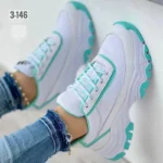 Spring Cross-Border Foreign Trade Single Woven Casual Sports Single Lake Blue Color Women’s Shoes 2