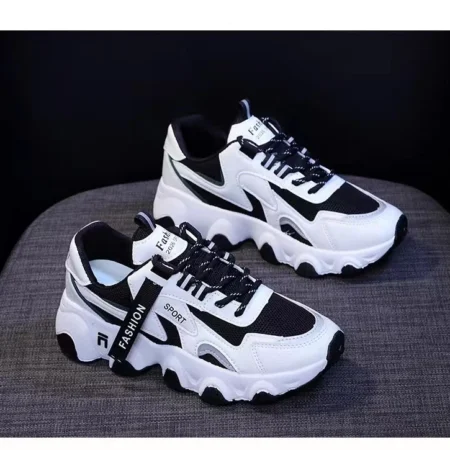 Spring New Breathable Daddy Korean Version Of Sports Black Women's Shoes