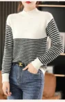 White-Women_s-Pullover-Wool-Casual-Knit-Loose-Mock-Neck-Ladies-Sweatshirt-Sweater