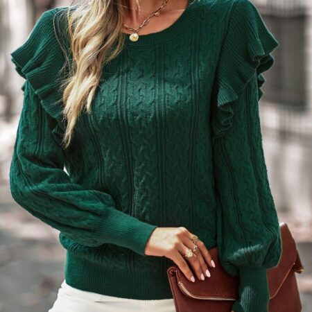 Vintage Twist Knit Pullover for Women