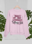 My First Language Pink Sweatshirt for Women