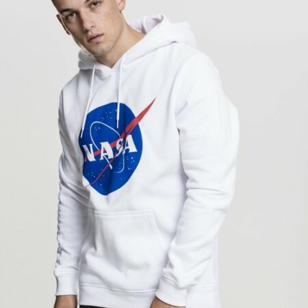 Mens NASA Branded White Hoodie