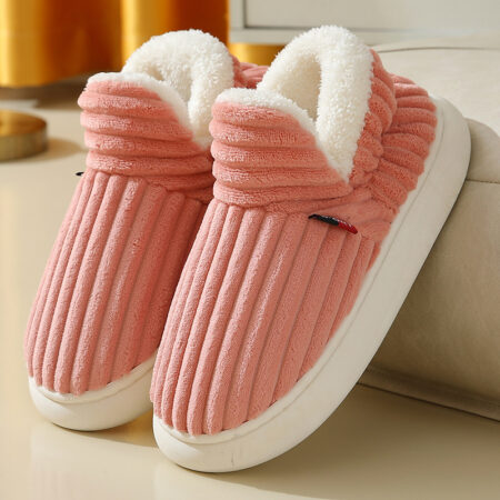 Indoor Autumn And Winter With Velvet Thick Sole Non-Slip Warm Cotton Shoes