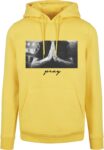 Mens Pray Yellow Hoodie