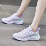 Sneakers Comfortable Thick Soled Travel Live The Same Women’s Purple Color Casual Shoes