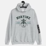 Mens Norvine Tattoo Anchor Hoodie Grey Hoodie