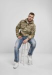 Camouflage Standard Hooded Windbreaker Beige Grey