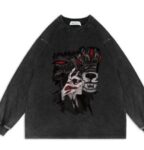 Anime Chainsaw Cotton Pochita Vintage Washed Harajuku Men Black Sweatshirt