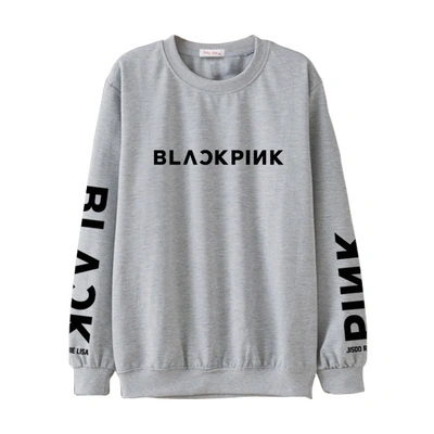 BLACKPINK Pullover Men's Grey Sweatshirt