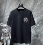 Chrome Hearts Classic Big Horseshoe Short-sleeved Black T-shirt