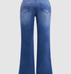 Embroidered Women’s Flared Casual Full Length Blue Jeans