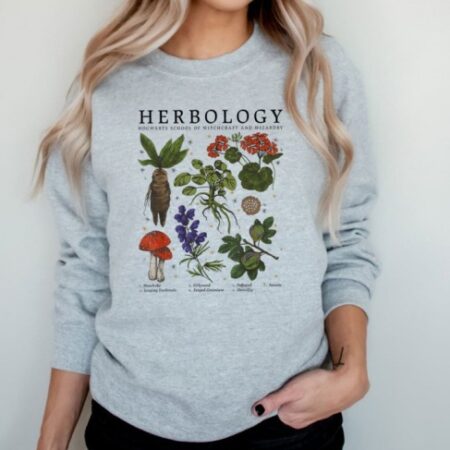 Herbology Plants Magic Men Women Grey Sweatshirt