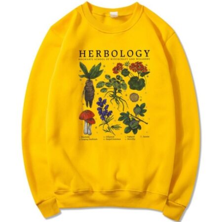 Herbology Plants Magic Men Women Yellow Sweatshirt