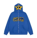 High Quality Star Logo Printed Blue Hoodie Unisex