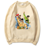 Men's Kamogawa Team Anime Hajime Beige Sweatshirt