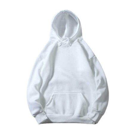 Men's Solid Color High Quality Tops White Hoodie