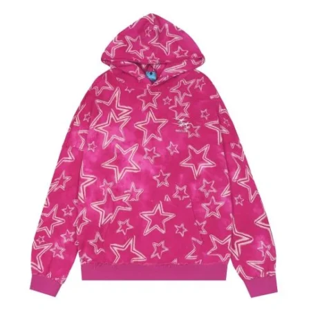 Men’s Super Star Oversized Graphic Pink Hoodie