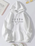 Men's Women Grow Positive Thoughts High Quality White Hoodie