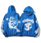 Men's Women's Versatile Casual Pure Cotton Blue Hoodie