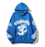 Men’s Women’s Versatile Casual Pure Cotton Blue Hoodie