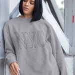 Womens NYC Crewneck Gray Sweatshirt