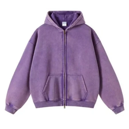 New High Street Vintage Batik Wash Purple Hoodie Unisex