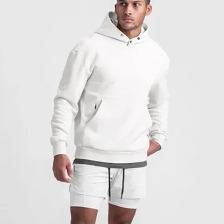 New Trendy Comfortable Solid White Color Hoodie Unisex