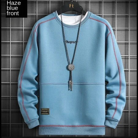 Oversized Men's Hip Hop Harajuku Loose Blue Sweatshirts