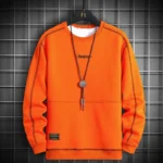 Oversized Men's Hip Hop Harajuku Loose Orange Sweatshirts