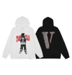 Vlone Jerry Figure Print V Reflective Black Hoodie Unisex