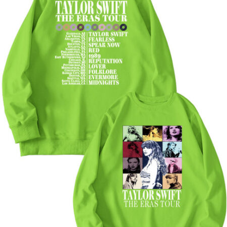 Women Face Pop Singer Fans Female Green Sweatshirt