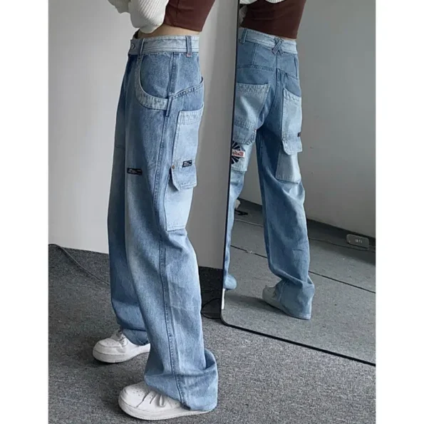 Women's Pants Vintage Casual Cool High Waist Korean Style Jeans