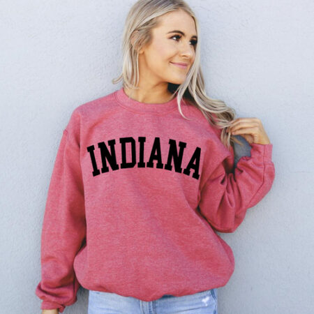 Indiana Unisex Scarlet Pink Sweatshirt