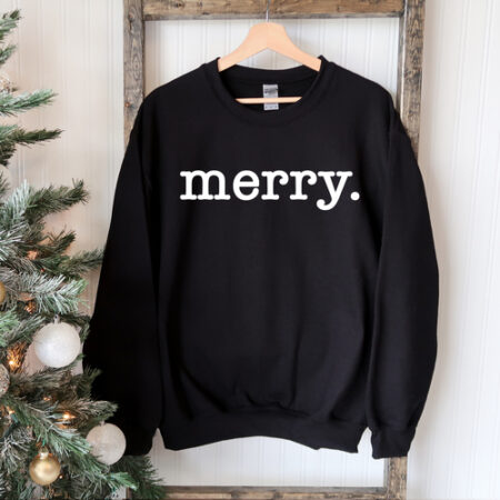 Merry Christmas Black Sweatshirt