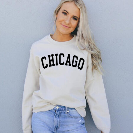 Chicago Unisex White Sweatshirt