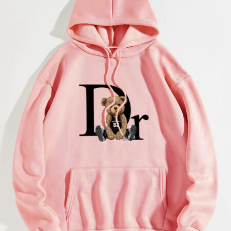 Men Women High Quality Unisex Pullover Pink Hoodies