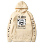 Men-Women’s Wanted Anime Trend Graphic Beige Hoodie