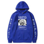 Men-Women’s Wanted Anime Trend Graphic Blue Hoodie