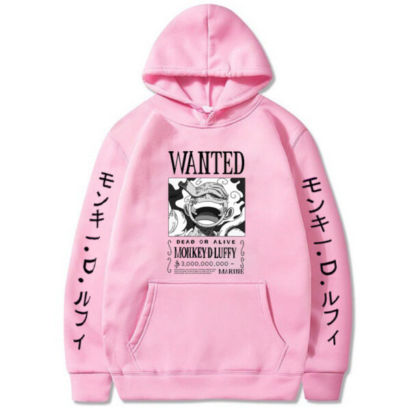 Men-Women's Wanted Anime Trend Graphic Grey Hoodie