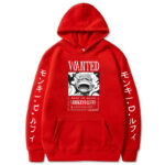 Men-Women's Wanted Anime Trend Graphic Red Hoodie