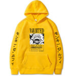 Men-Women’s Wanted Anime Trend Graphic Yellow Hoodie