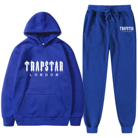 Men's Full Set Trapstar Quality-full Blue Tracksuit