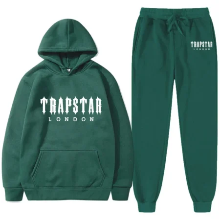 Men's Full Set Trapstar Quality-full Green Tracksuit