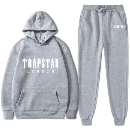 Men's Full Set Trapstar Quality-full Grey Tracksuit