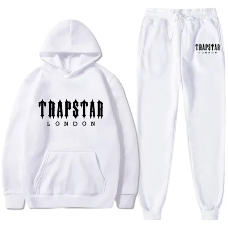 Men's Full Set Trapstar Quality-full White Tracksuit